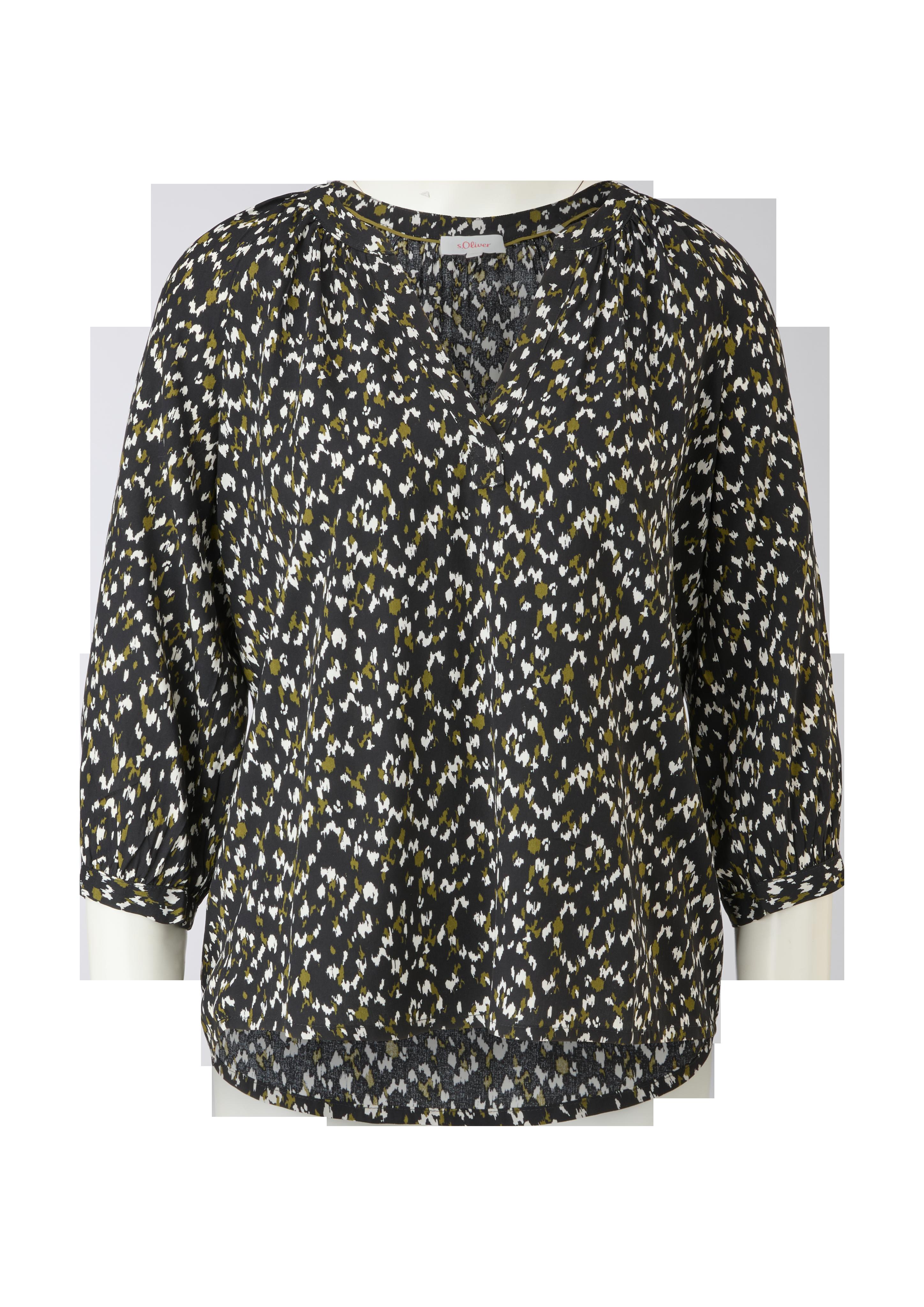 Viskosebluse mit Alloverprint  2120700-99A2