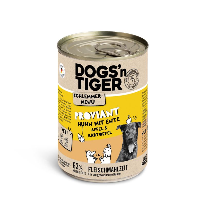 Sparpaket Dogs'n Tiger Schlemmermenü für Hunde 12 x 400 g