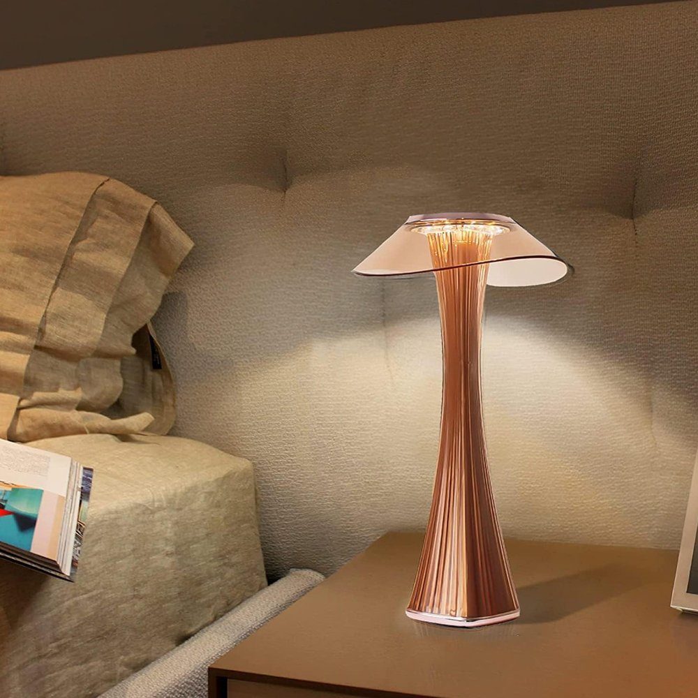 Bedee LED Nachttischlampe LED Tischlampe Dimmbar Tischleuchte Modern mit 3 Helligkeitsstufen USB, Tischlampen, LED fest integriert, Warmweiß, Touch Dimmbar mit Akku Tischleuchte Innen/Aussen Beleuchtung