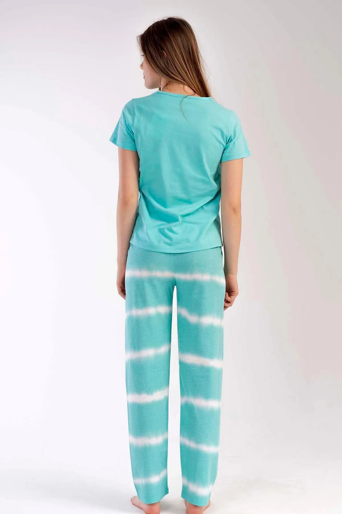 C&City  Kurzarm-Pyjama-Set Grün-441027