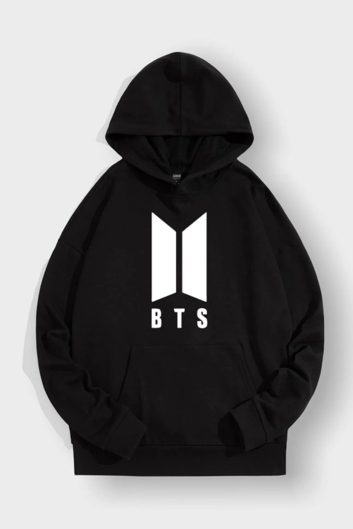 EFBUTİK  Unisex Schwarzes Bts-Sweatshirt mit Kapuze