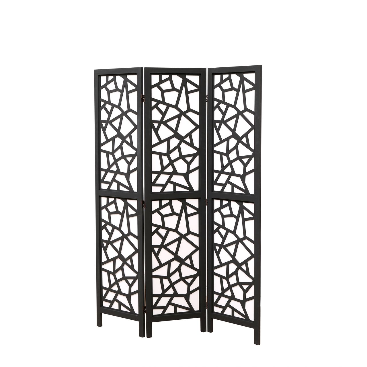 Happy Home Happy Home Raumteiler Paravent 3 tlg. HPR01-SCH schwarz