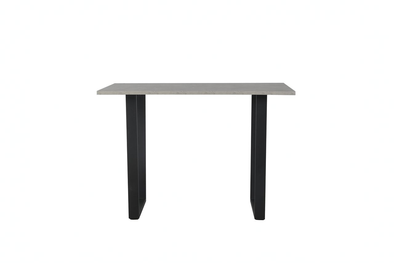 byLiving SHINE Tisch, Breite 110 cm, Metall schwarz pulverbeschichtet, Beton-Optik