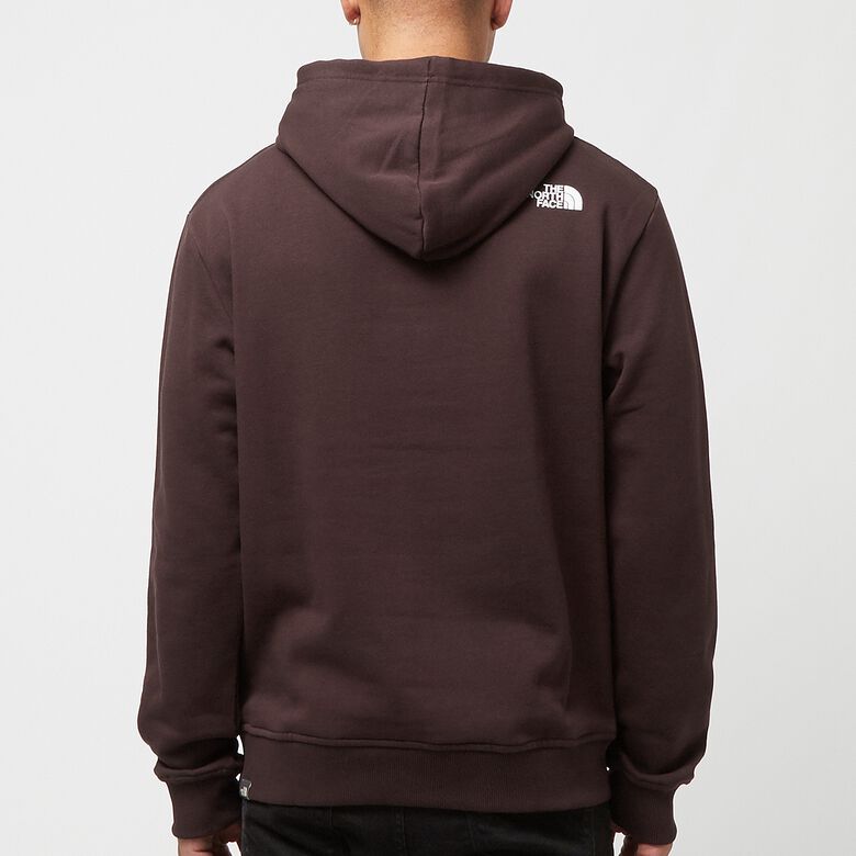 The North Face Fine Hoodie coal brown water distortion print
