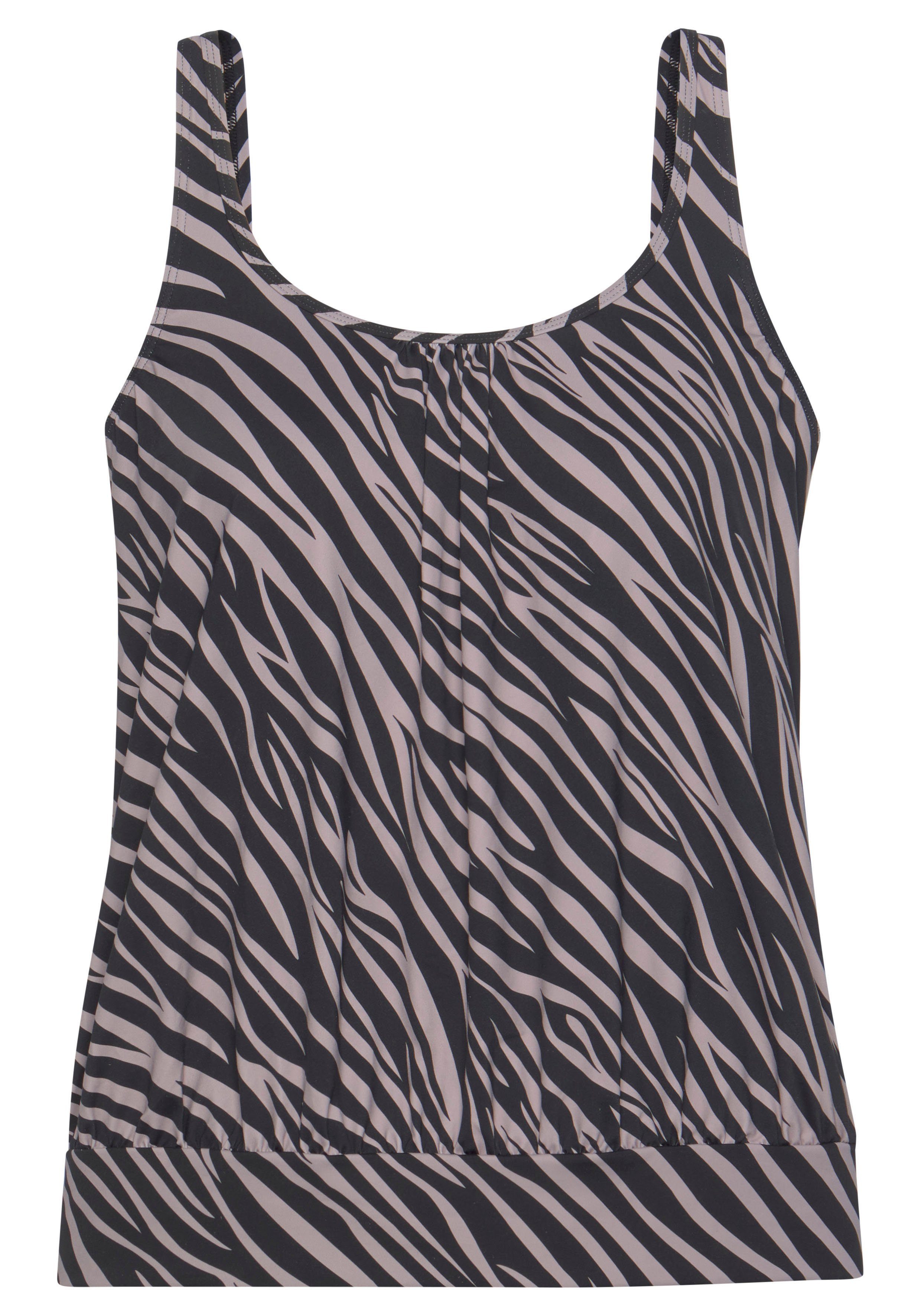 LASCANA Oversize-Tankini-Top Kaa, im Animal-Design