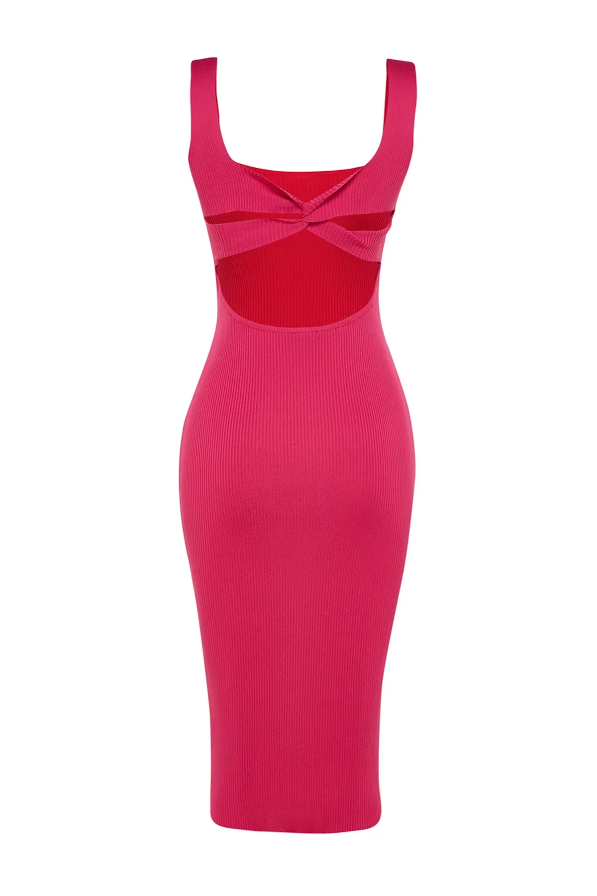 Trendyol Collection  Rosa tailliertes Strick-Elegantes Abendkleid TPRSS23EL00368