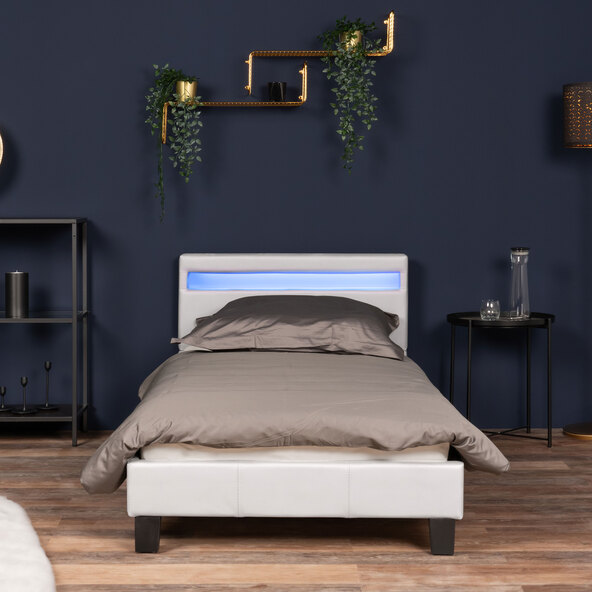 LED Bett ASTRO, weiß, 90 x 200 cm