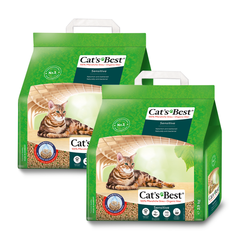 Cat's Best Katzenstreu Cat's Best Sensitive Klumpstreu 2x2,9 kg