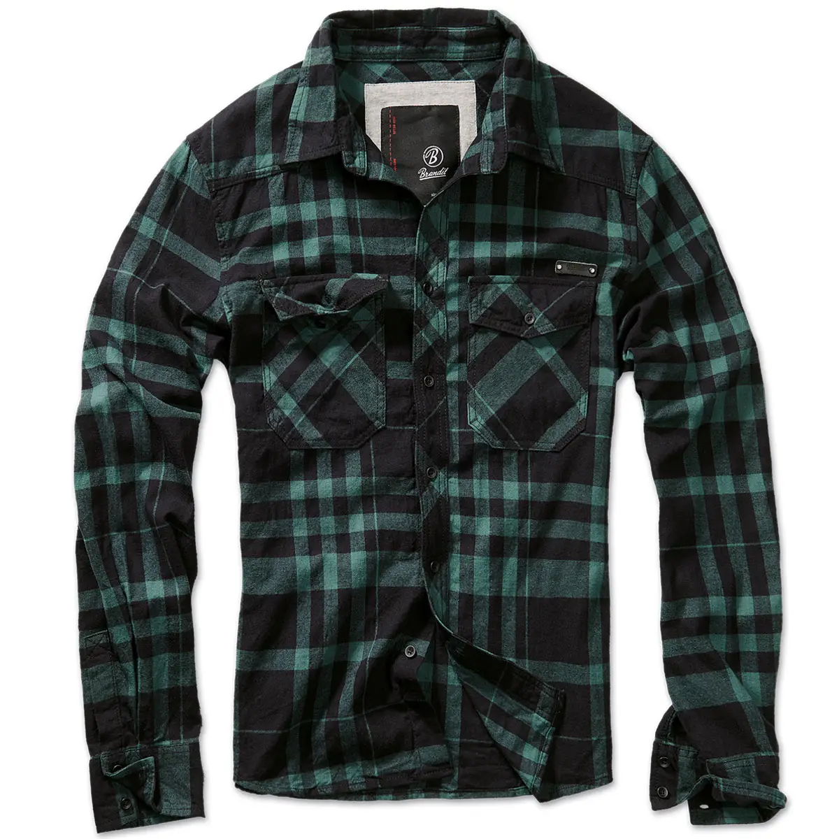 Checkshirt Fred schwarz-grün