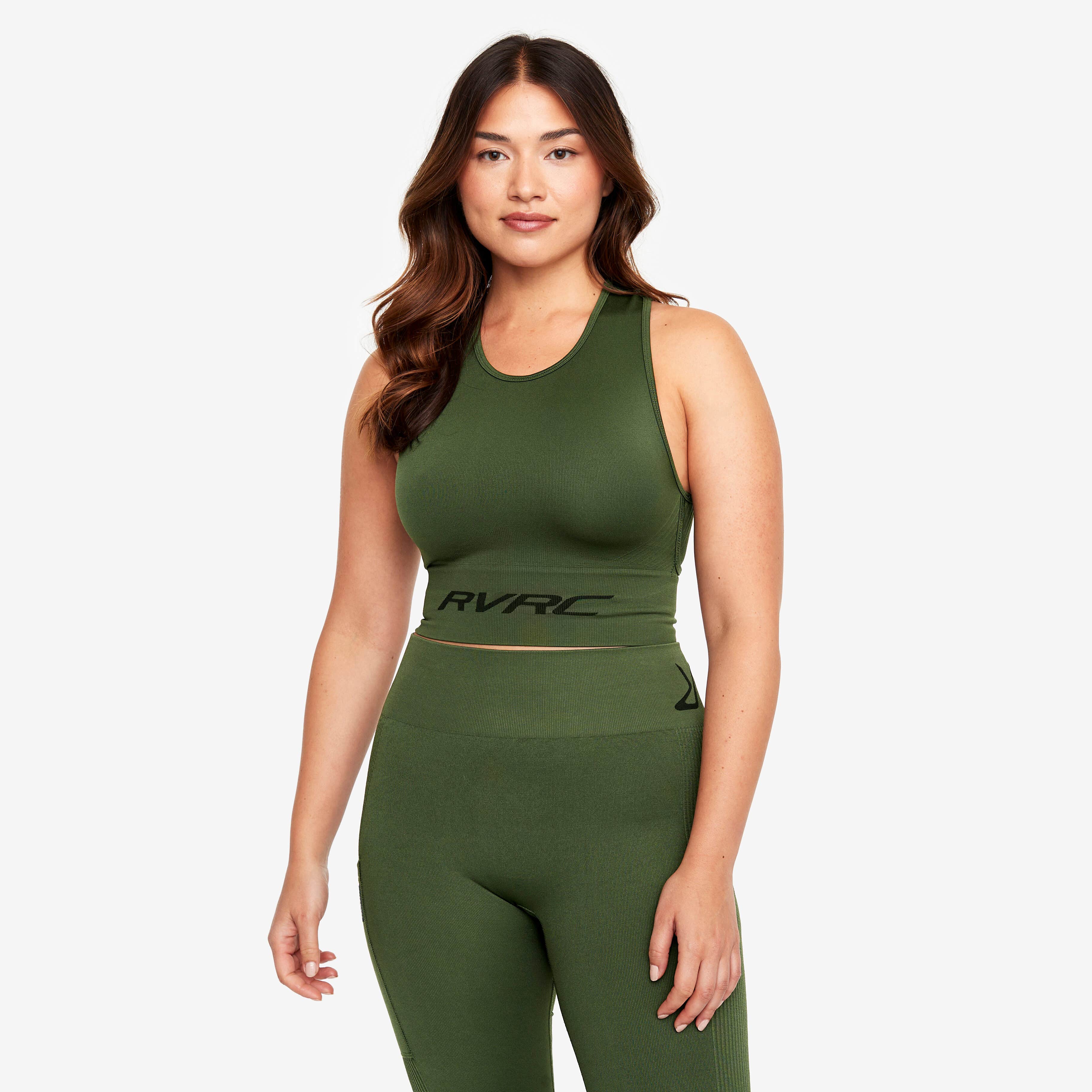 Descent Seamless Top Femme Green