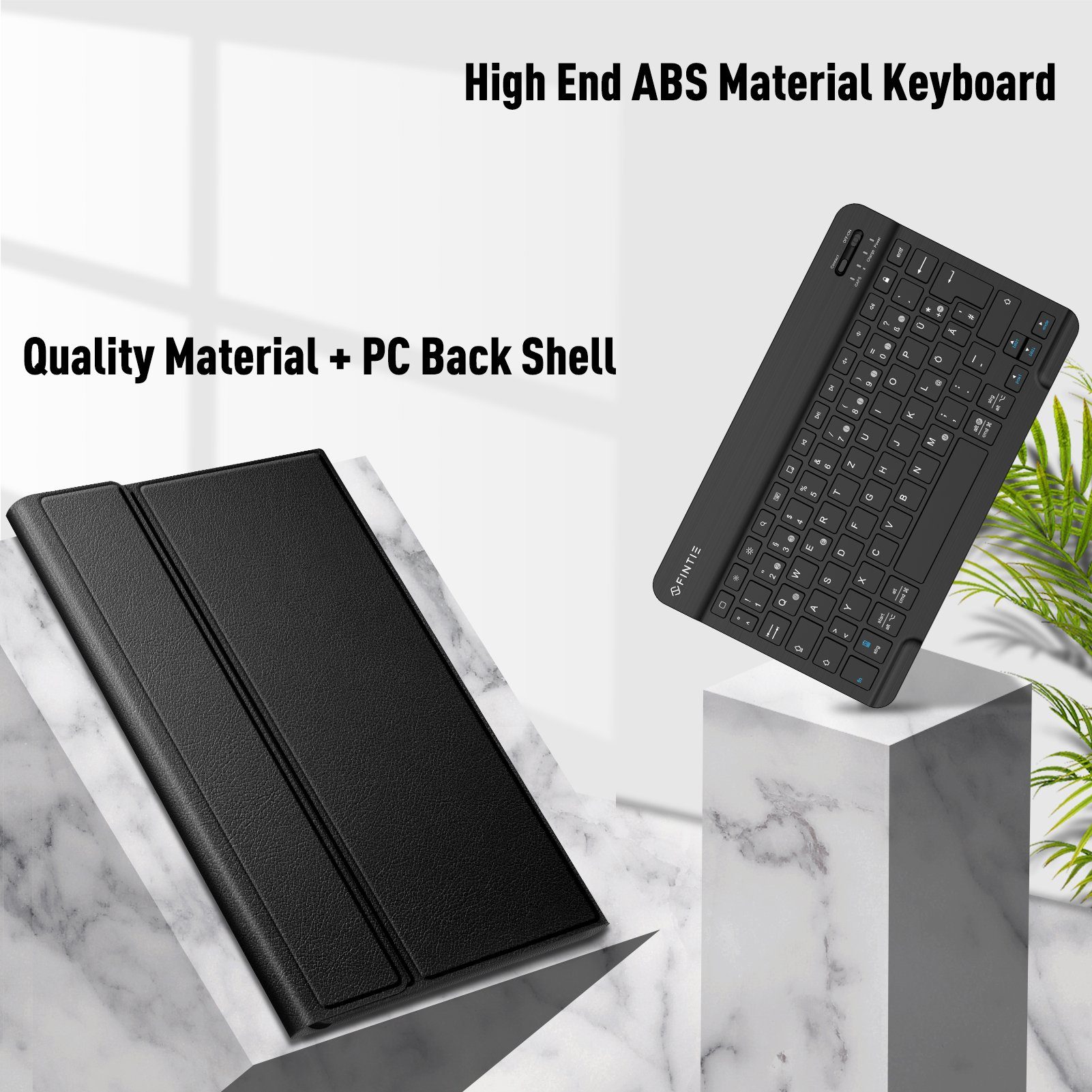 Fintie Tablet-Hülle Tastatur Hülle für Samsung Galaxy Tab A8 10,5 Zoll 2021 SM-X200/X205/X207 - Keyboard Cover mit Magnetisch Abnehmbarer Deutsches Layout Tastatur 10,5 Zoll