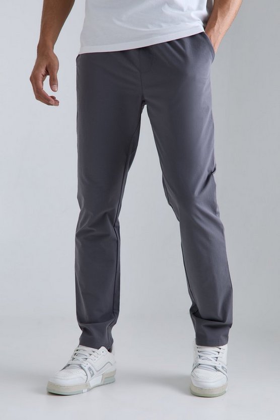 Elasticated Waist Technical Stretch Slim Trouser