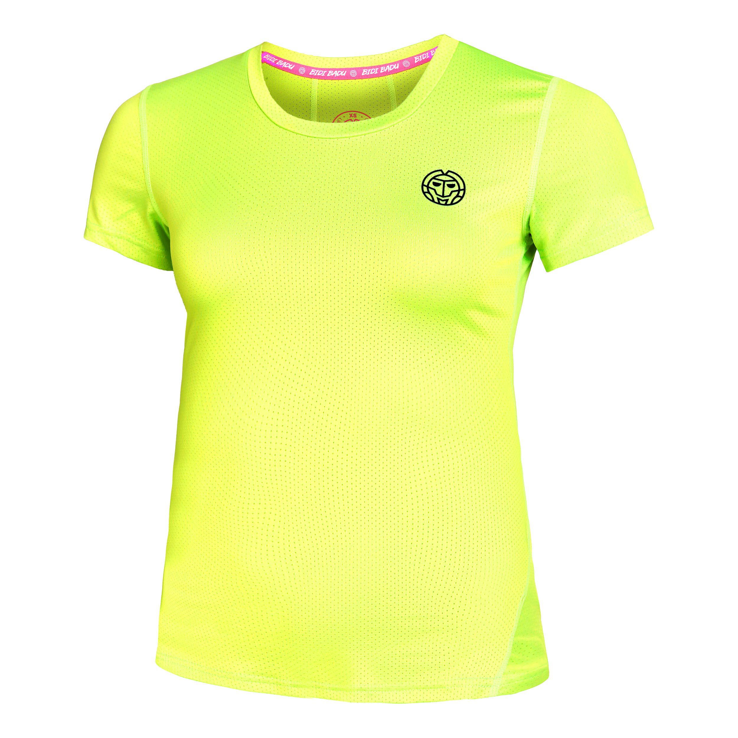 Eve Tech Roundneck T-Shirt Damen - Neongelb, Schwarz