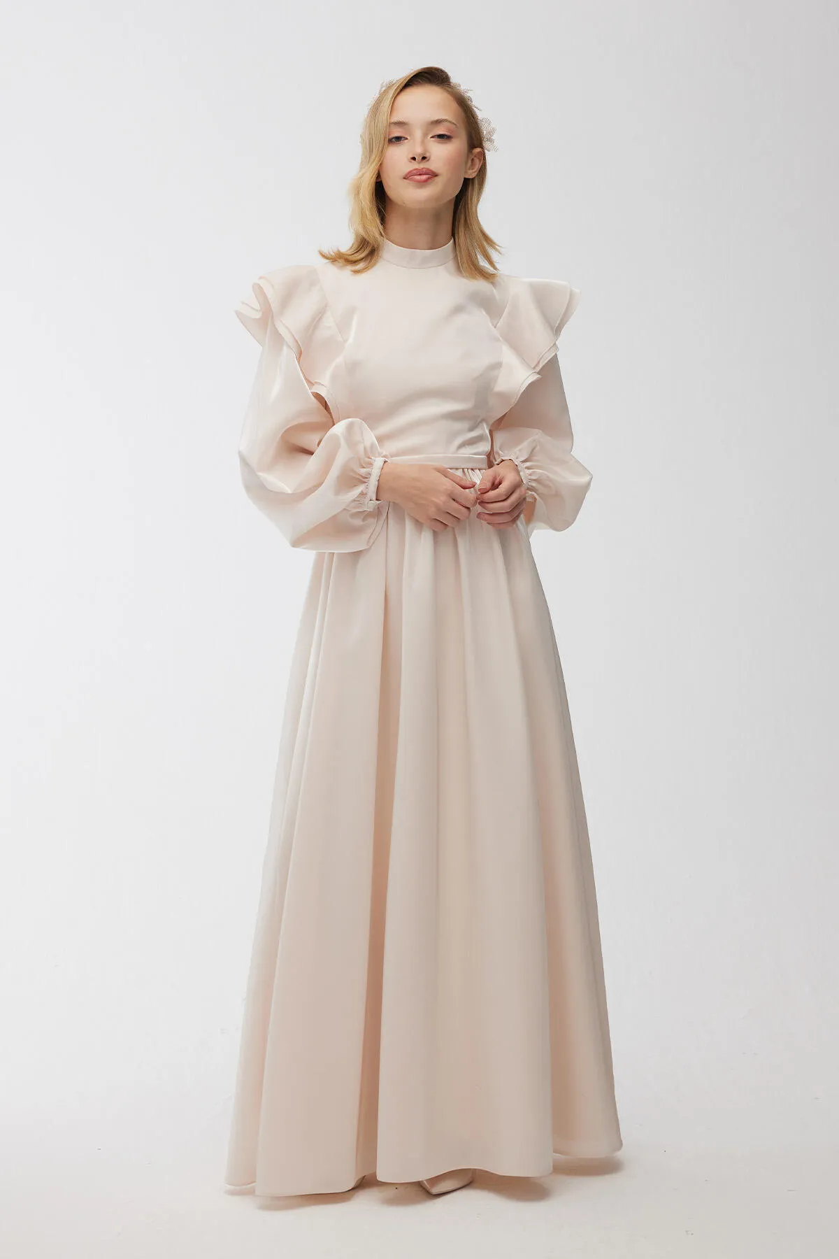 Manuka  Sparkling Grace Abendkleid in Puder