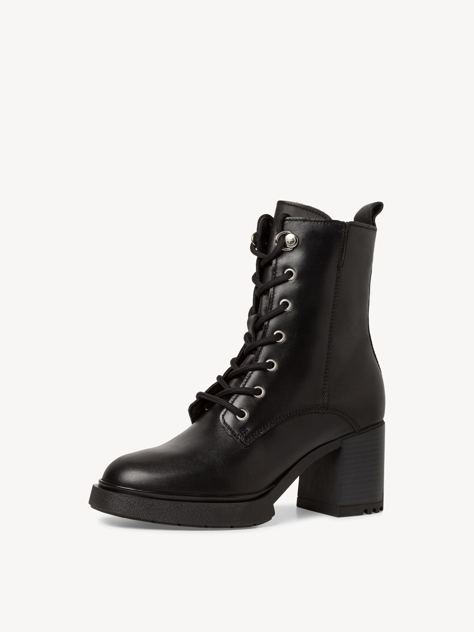 Bottine en cuir - noir