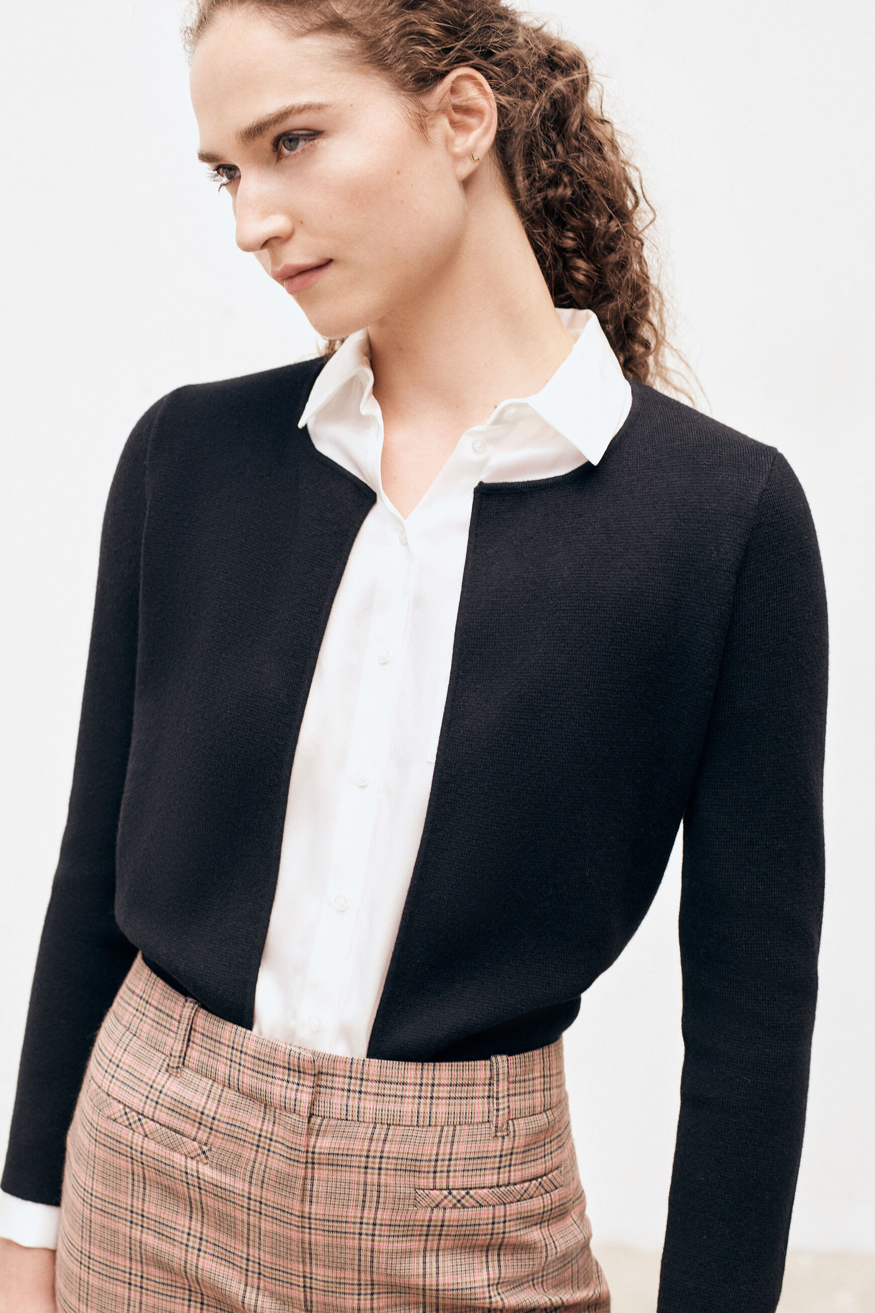 gilet flora noir femme