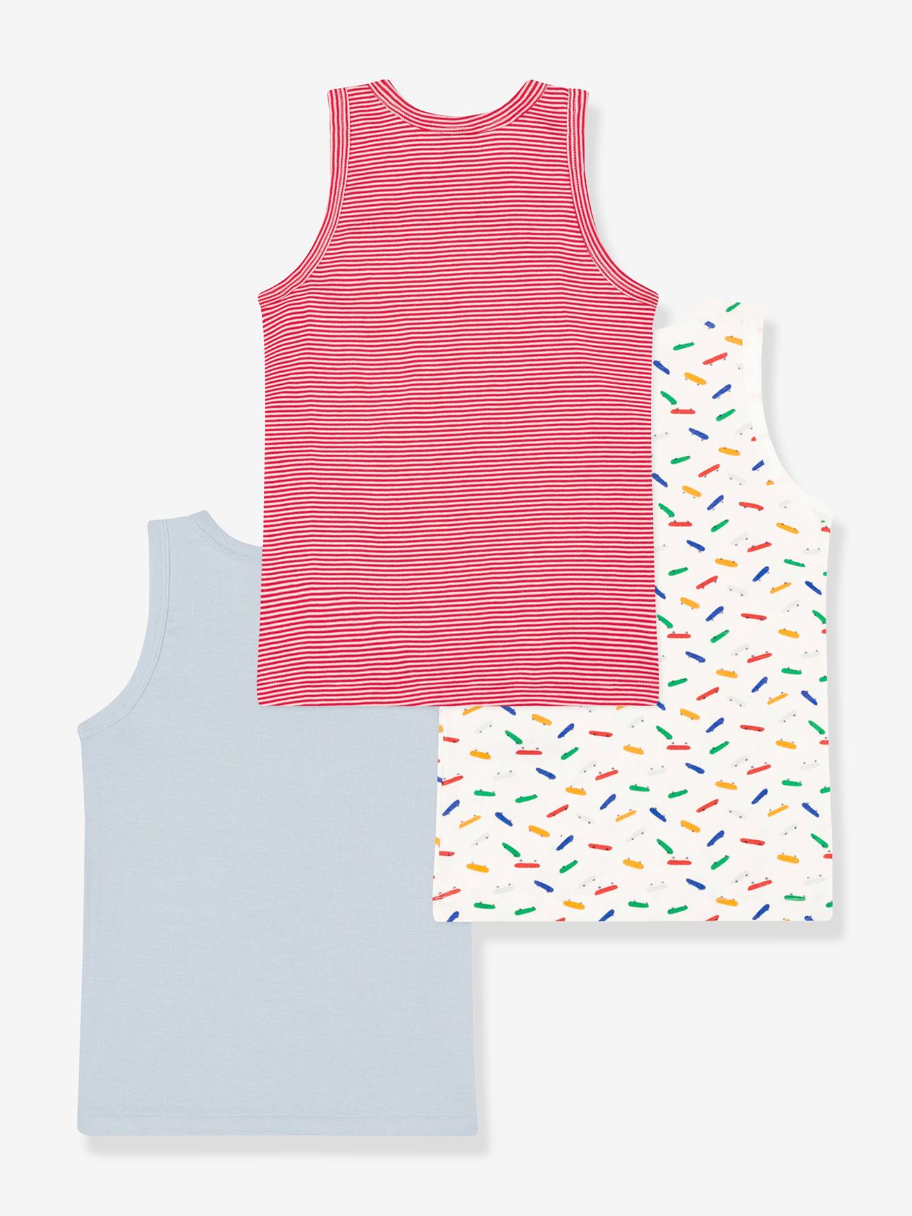 Petit Bateau 3er-Pack Jungen Unterhemden PETIT BATEAU - grün