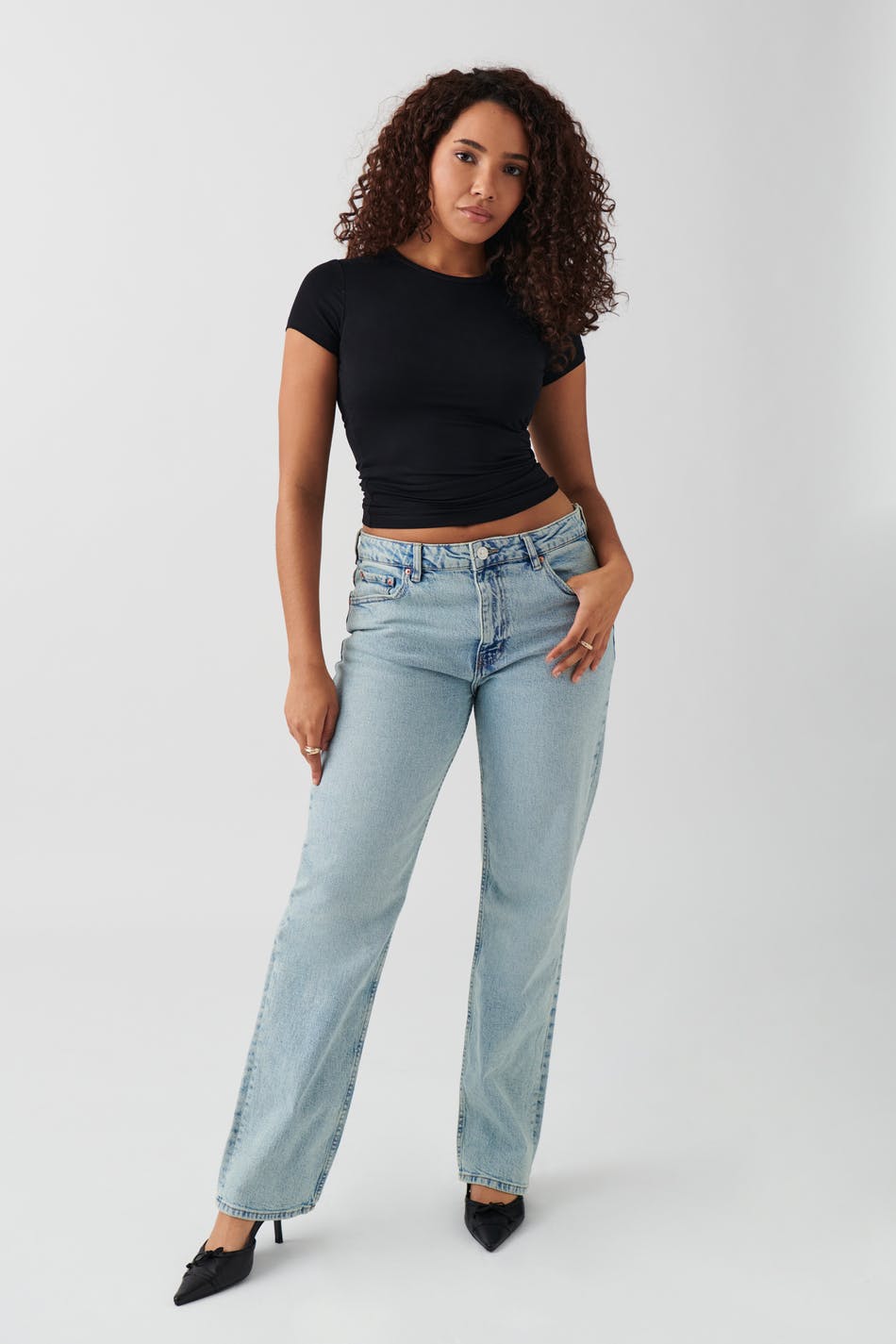 Mid straight jeans