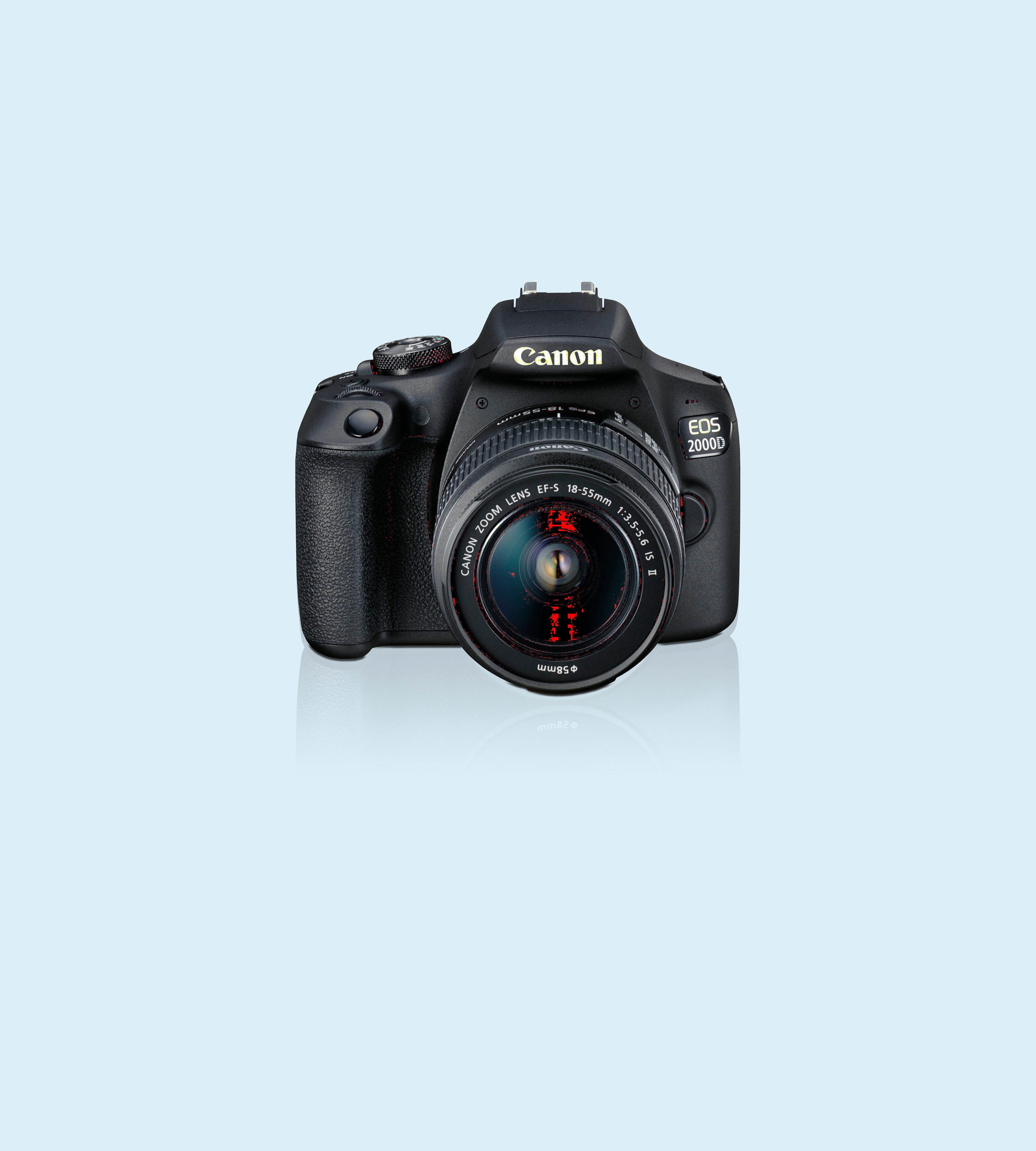 Canon EOS 2000D Kit Spiegelreflexkamera (EF-S 18-55 IS II, 24,1 MP, NFC, WLAN (Wi-Fi), inkl. EF-S 18-55 IS II Objektiv)