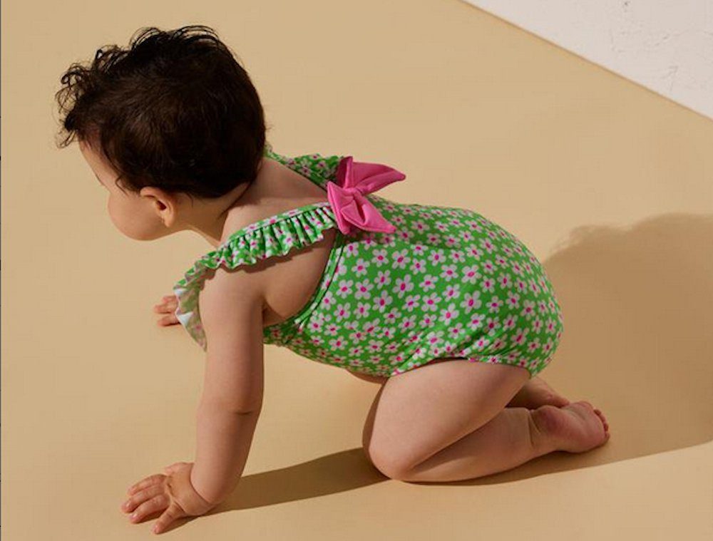 YSABEL MORA Badeanzug Ysabel Mora Baby Badeanzug Blümchen grün
