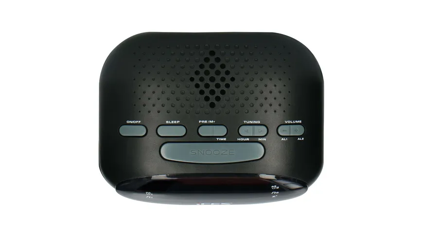 Ices ICR-210 Black - FM Uhrenradio, Schwarz