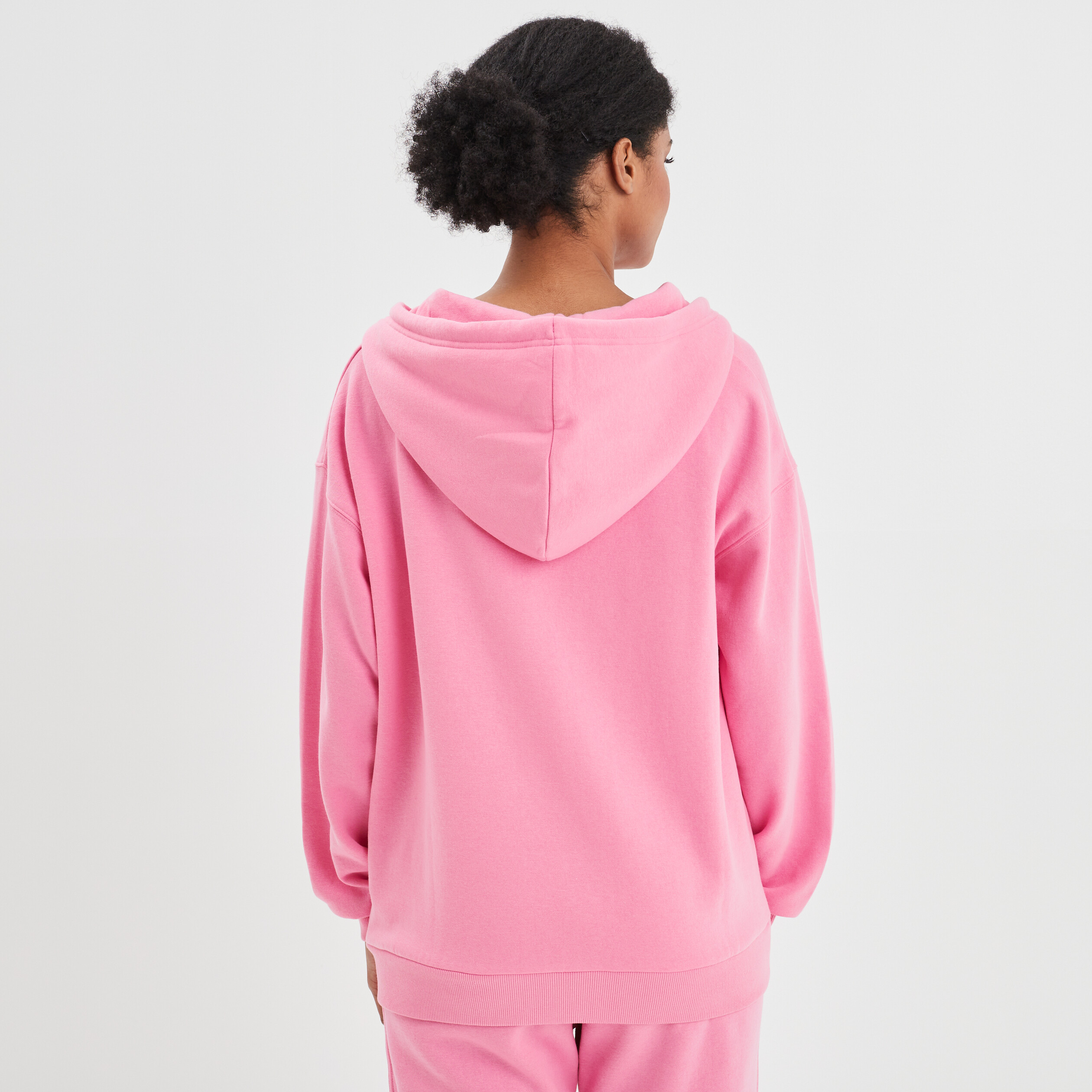 Sweat zippé à capuche rose femme | La Halle