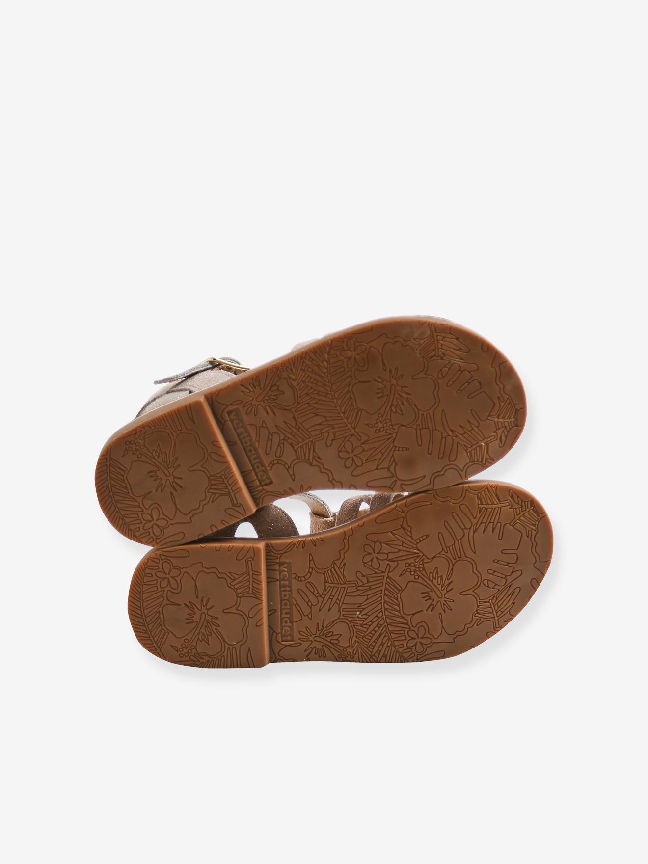 Vertbaudet Kinder Sandalen mit Anziehtrick - gold
