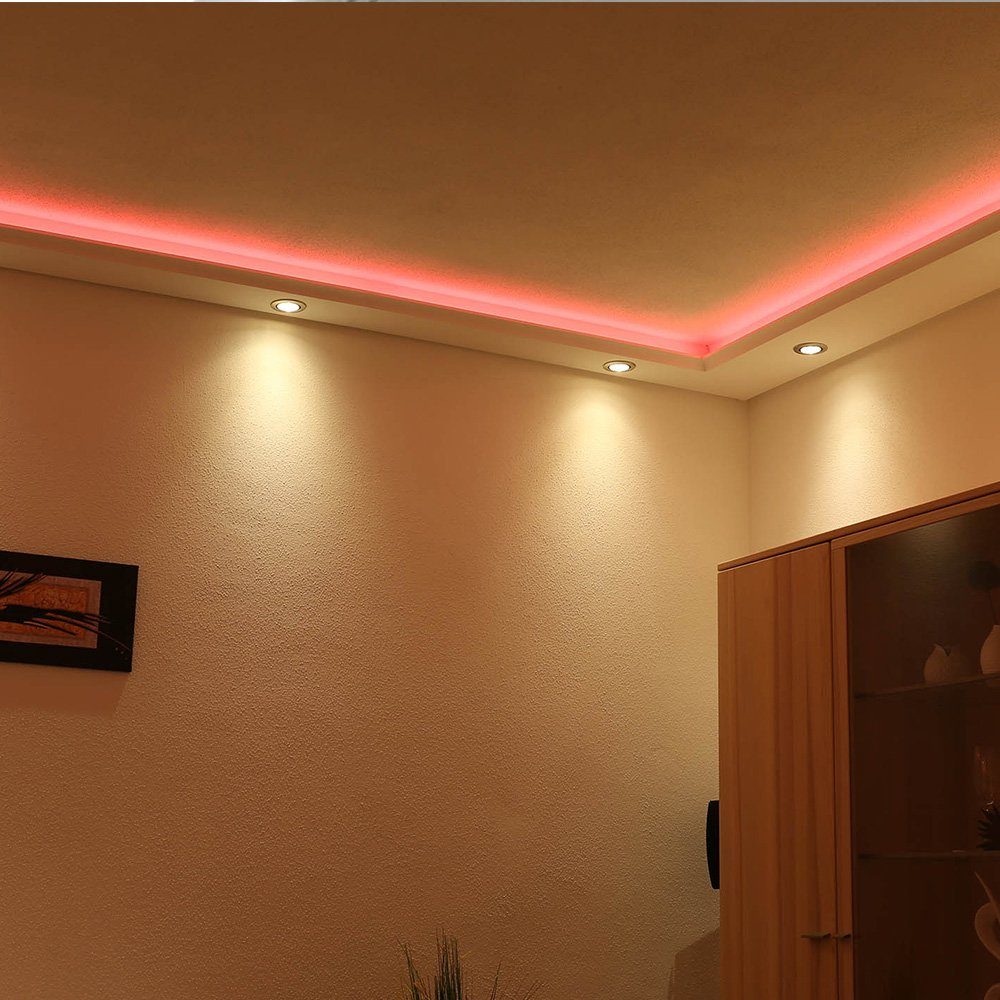 Licht-Trend Stuckleiste Dekor-Profil M Stuckleiste 1,2 m indirekt Wand oder Decke
