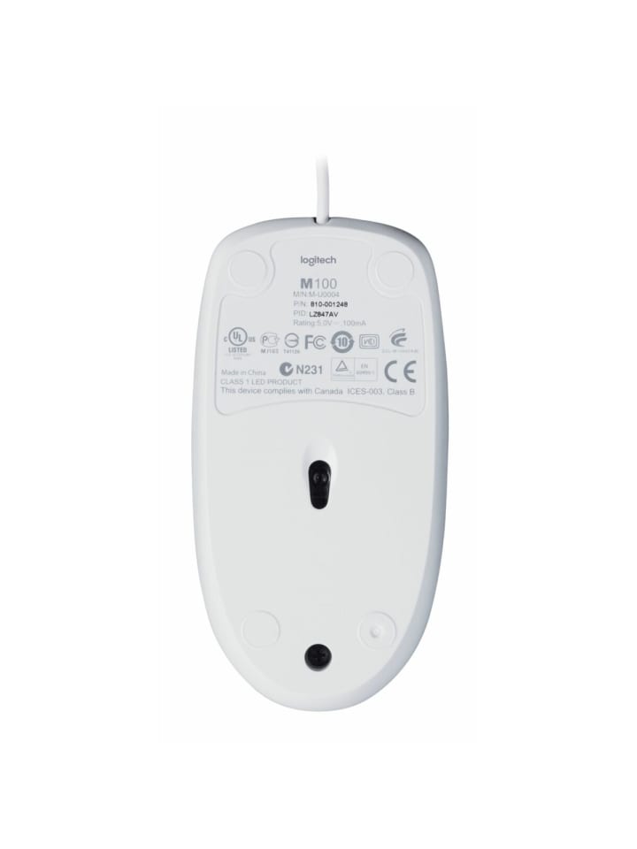 Logitech Logitech kabeglgebundene Maus M100 - Plug und Play USB-Maus in Weiß günstig kaufen onesize