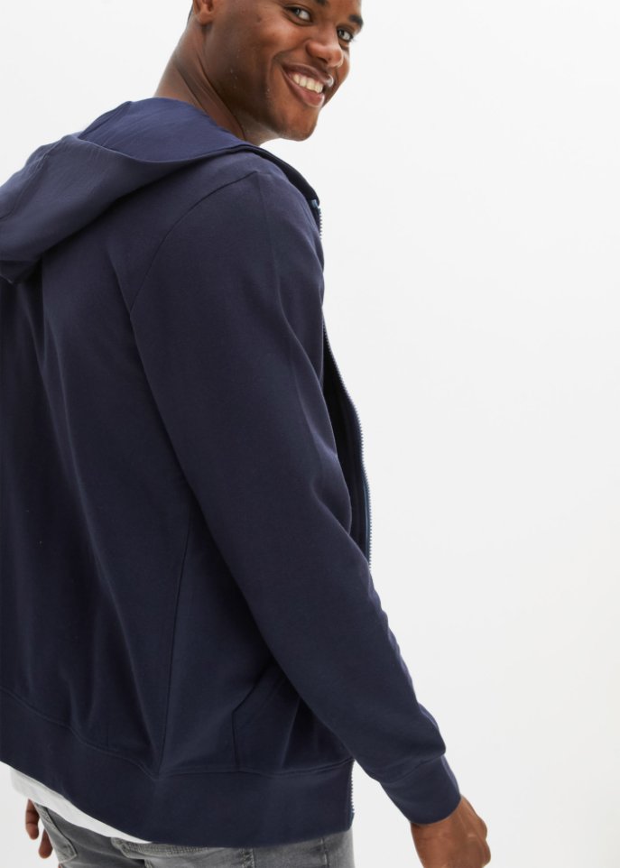 Sweatjacke mit Kapuze mit recyceltem Polyester
