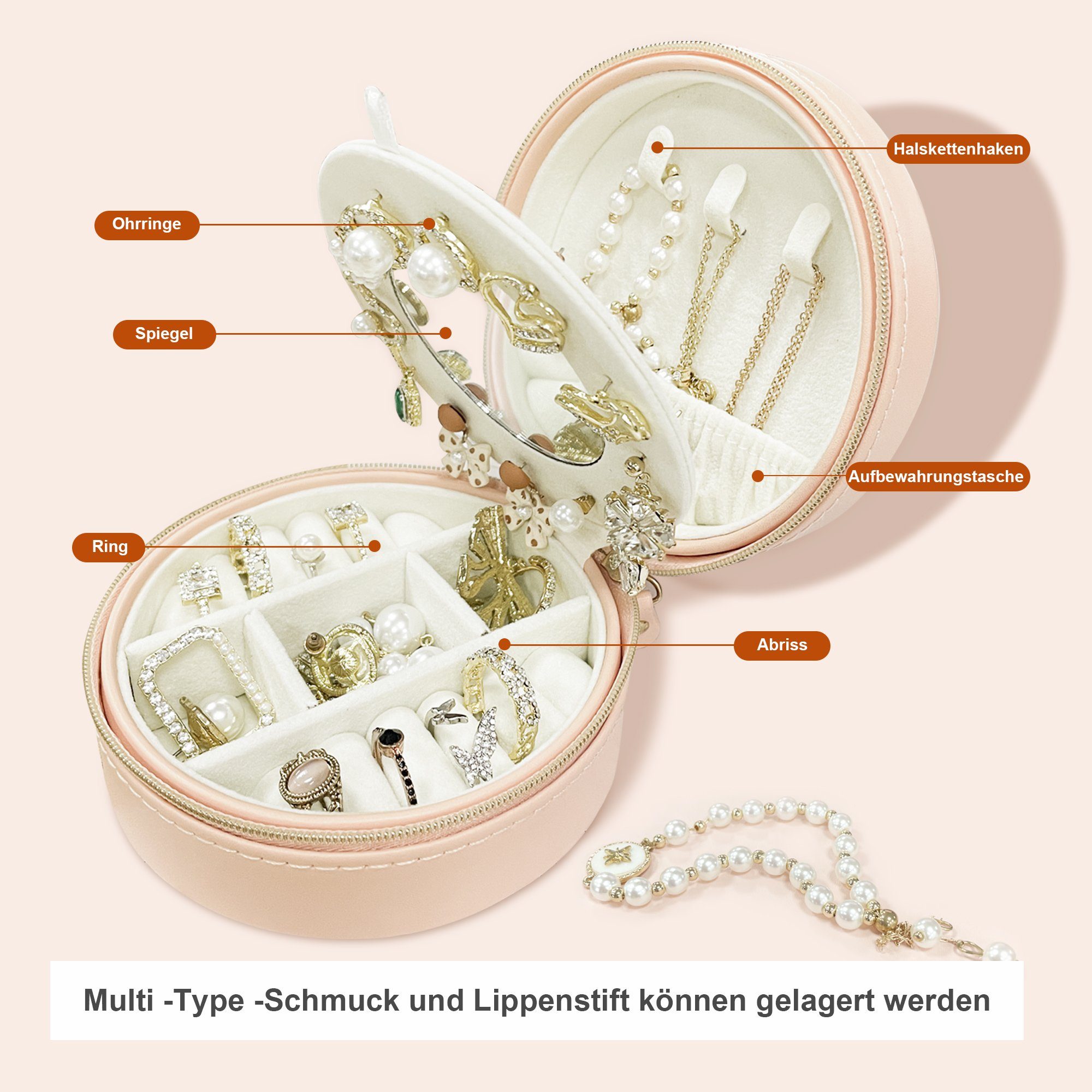 AdelDream Schmuckkasten Schmuckkästchen, Schmuck Organizer