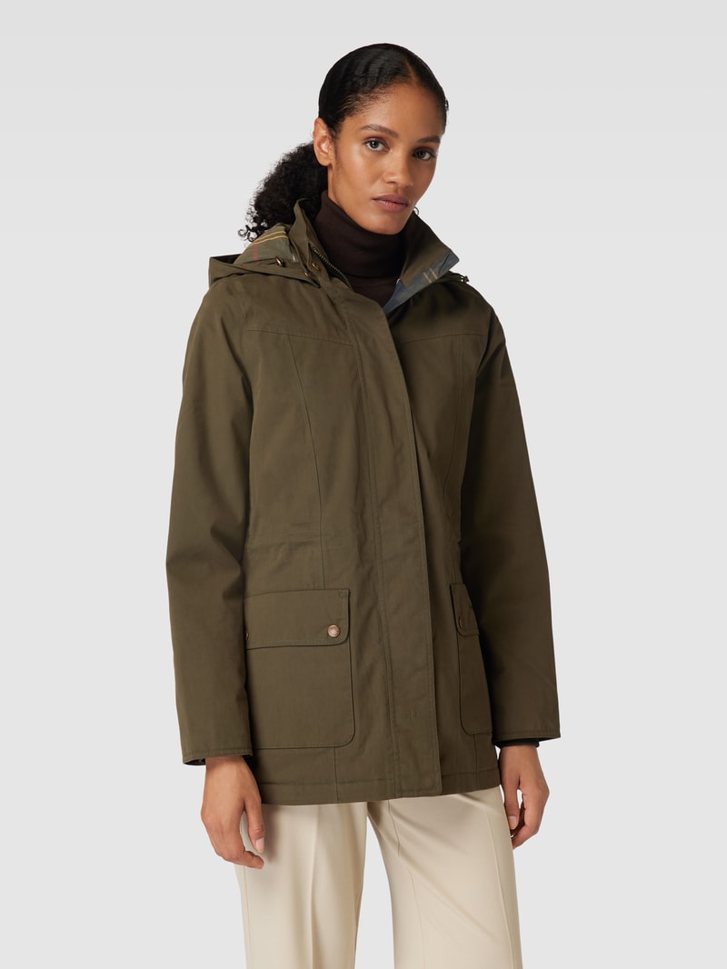 Jacke mit Eingrifftaschen Modell 'BUTTERCUP' in olivgrün