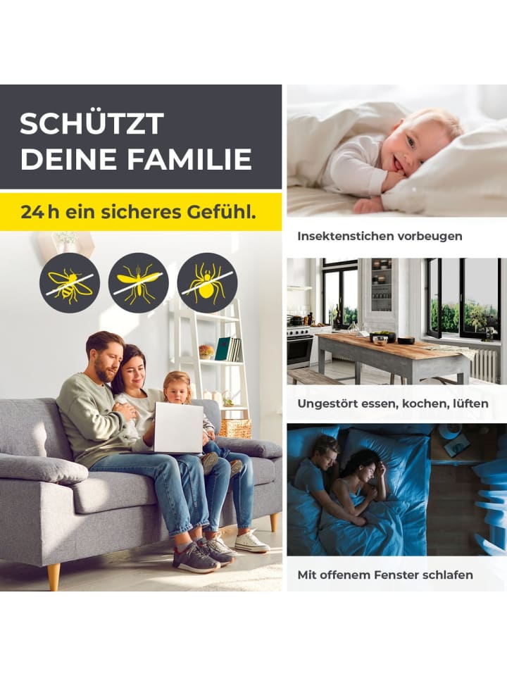 EASYmaxx EASYmaxx Insect Protect - Teleskop-Insektenschutzgitter - anthrazit - 4er-Set günstig kaufen onesize