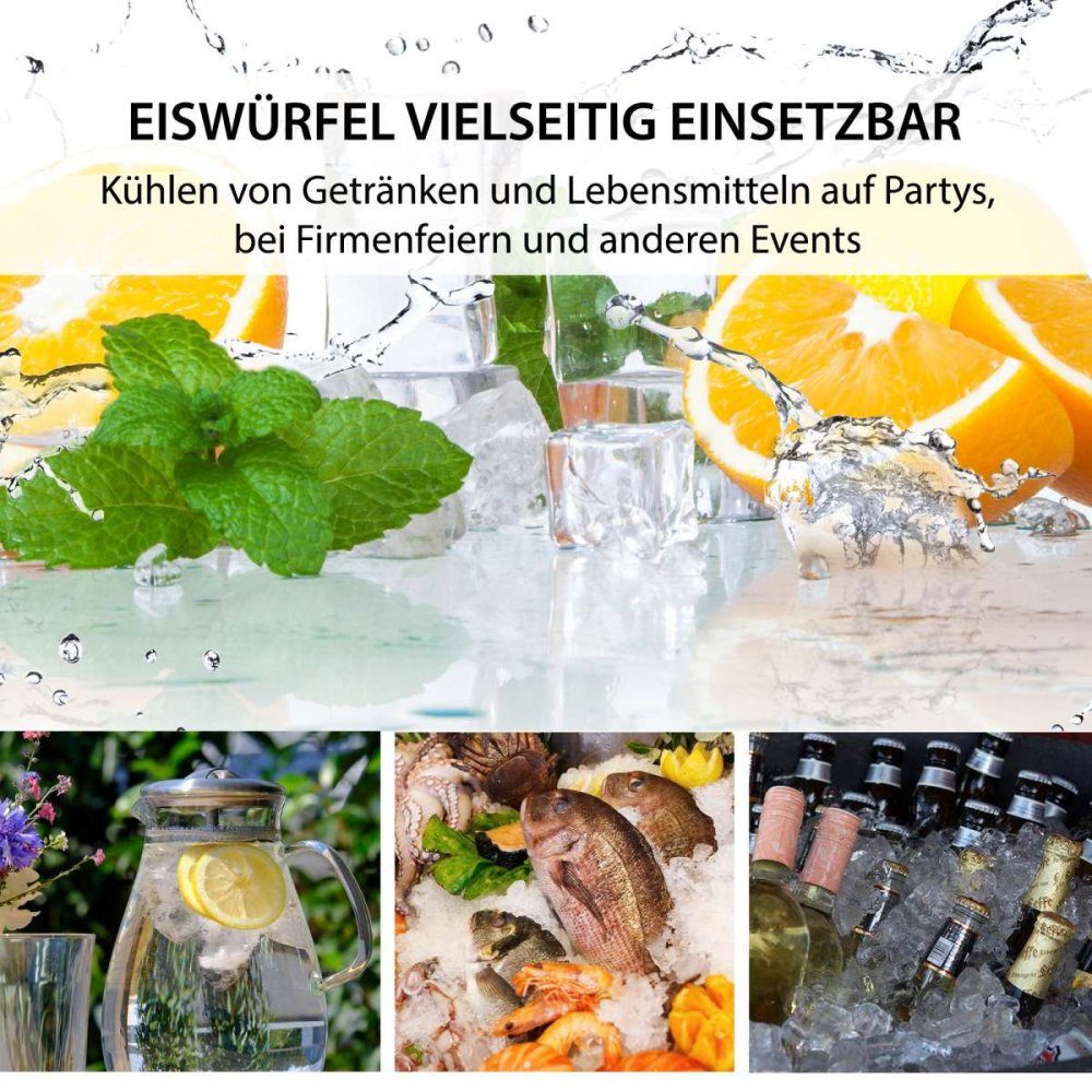 Syntrox Elektrischer Eiswürfelbereiter Syntrox Digitaler Edelstahl Eiswürfelbereiter mit Bedienfeld