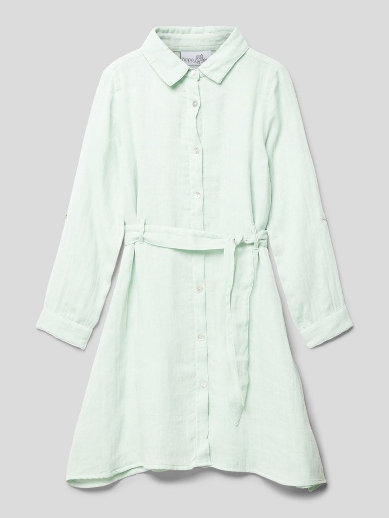 Blusenkleid mit Umlegekragen in mint