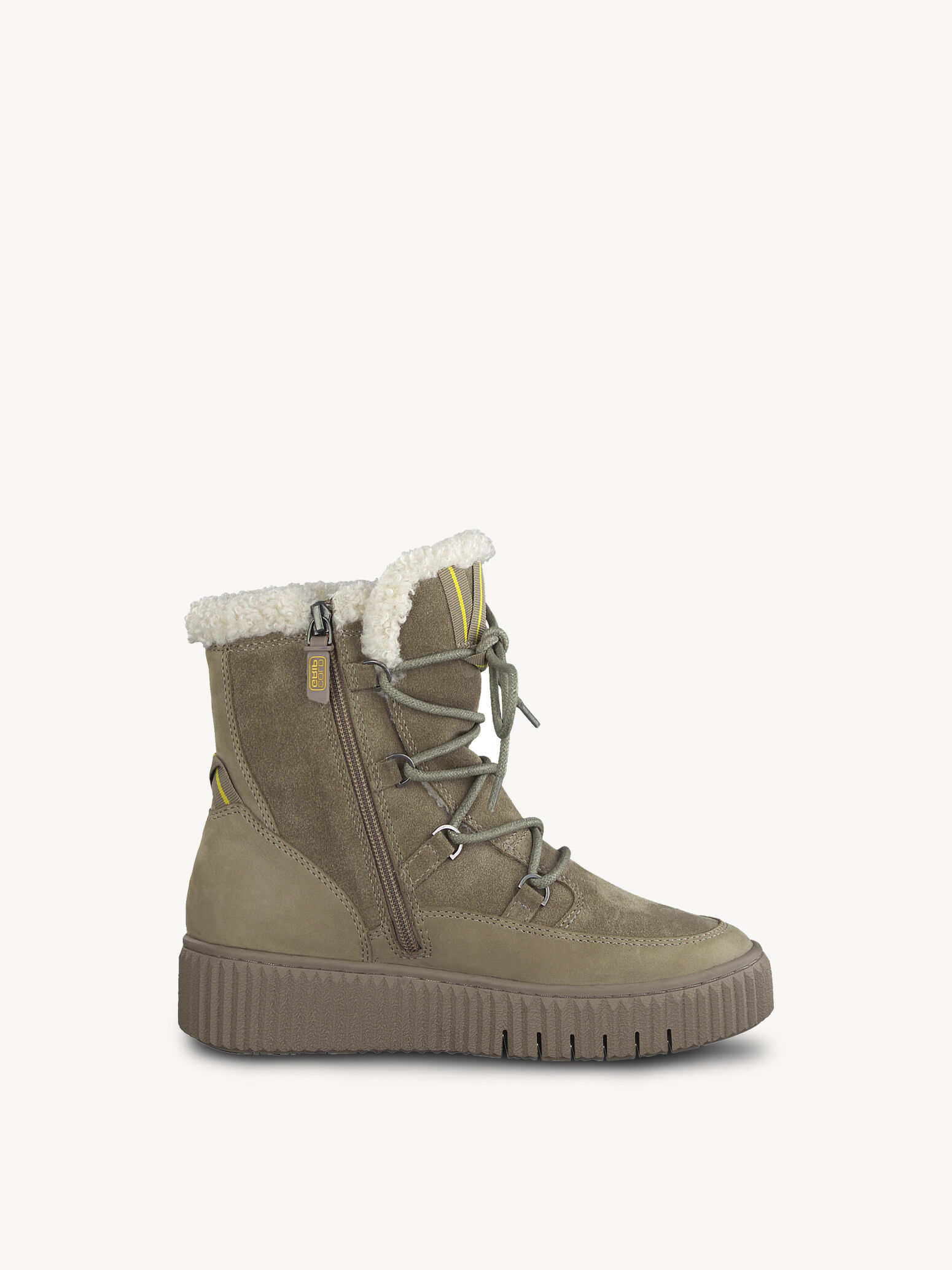 Bottine en cuir - beige doublure chaude