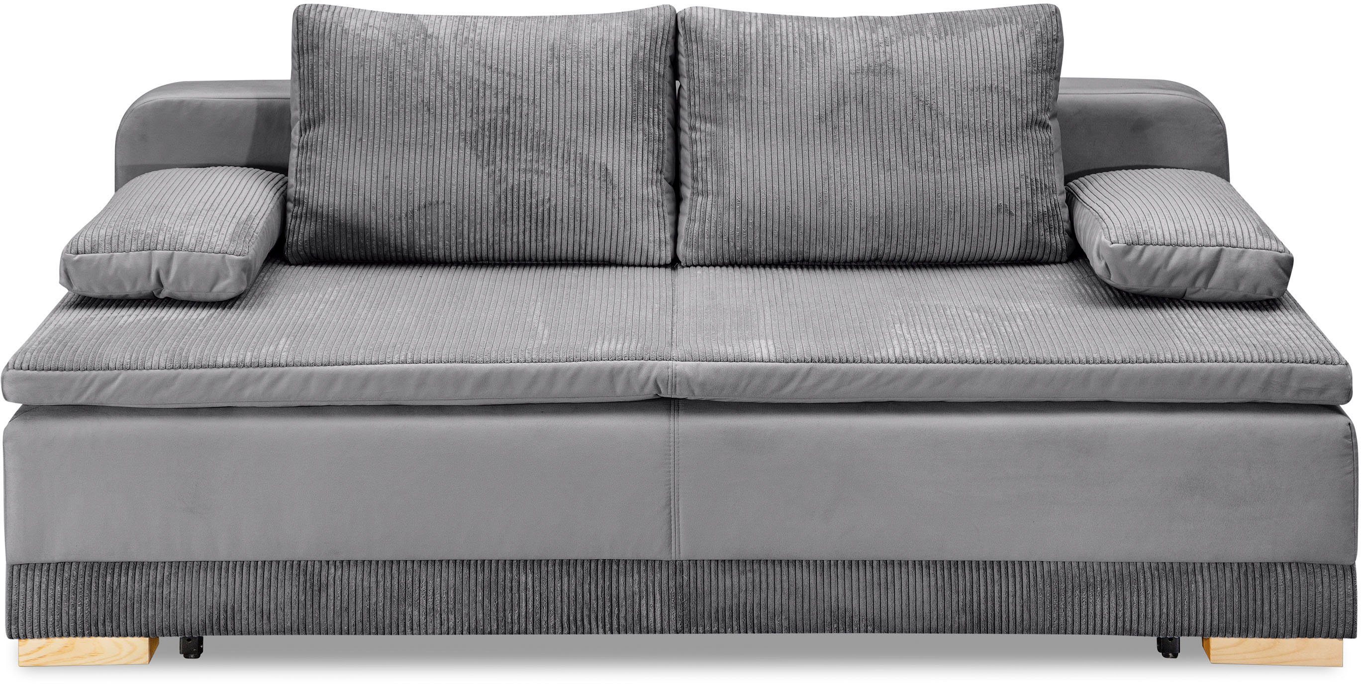 INOSIGN Schlafsofa Ben, mit Boxspringaufbau, Bettfunktion & Bettkasten, Dauerschlafsofa