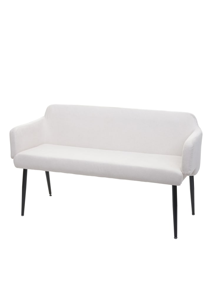 MCW Sitzbank J13 mit Rückenlehne und Armlehne, Creme-weiß günstig kaufen onesize