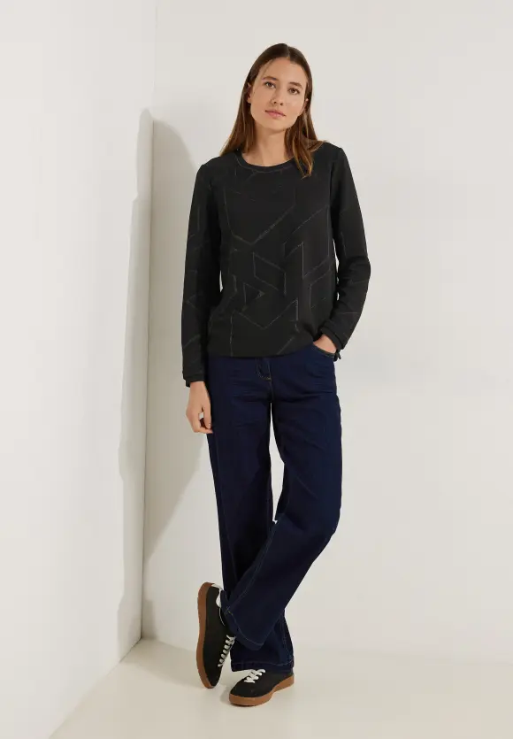 CECIL Ottomanshirt mit Glitzer