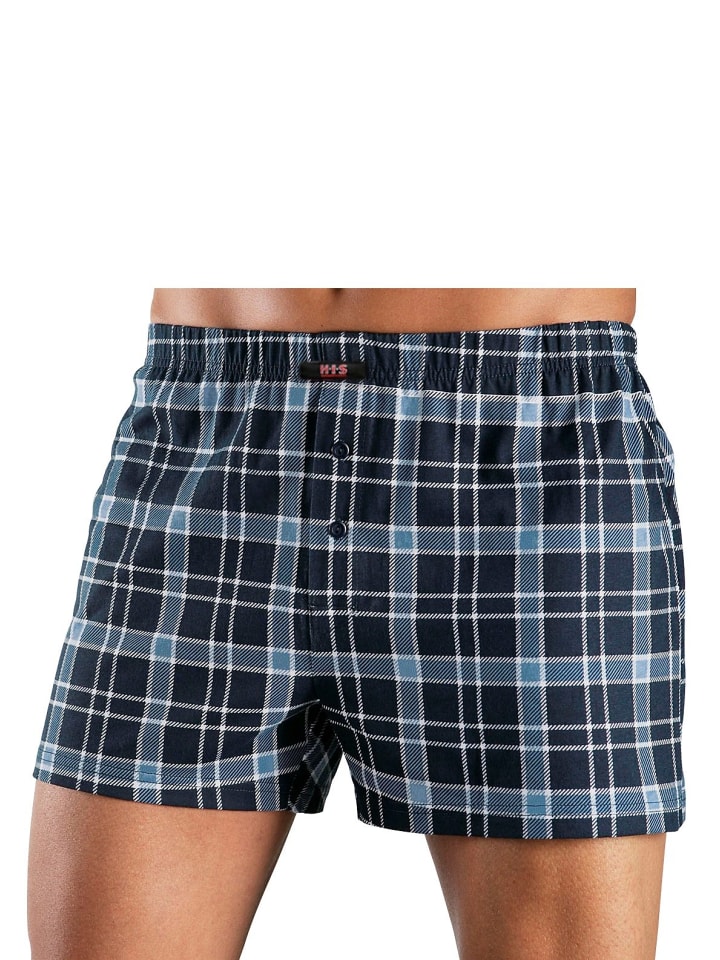 H.I.S Boxer in marine, kariert günstig kaufen