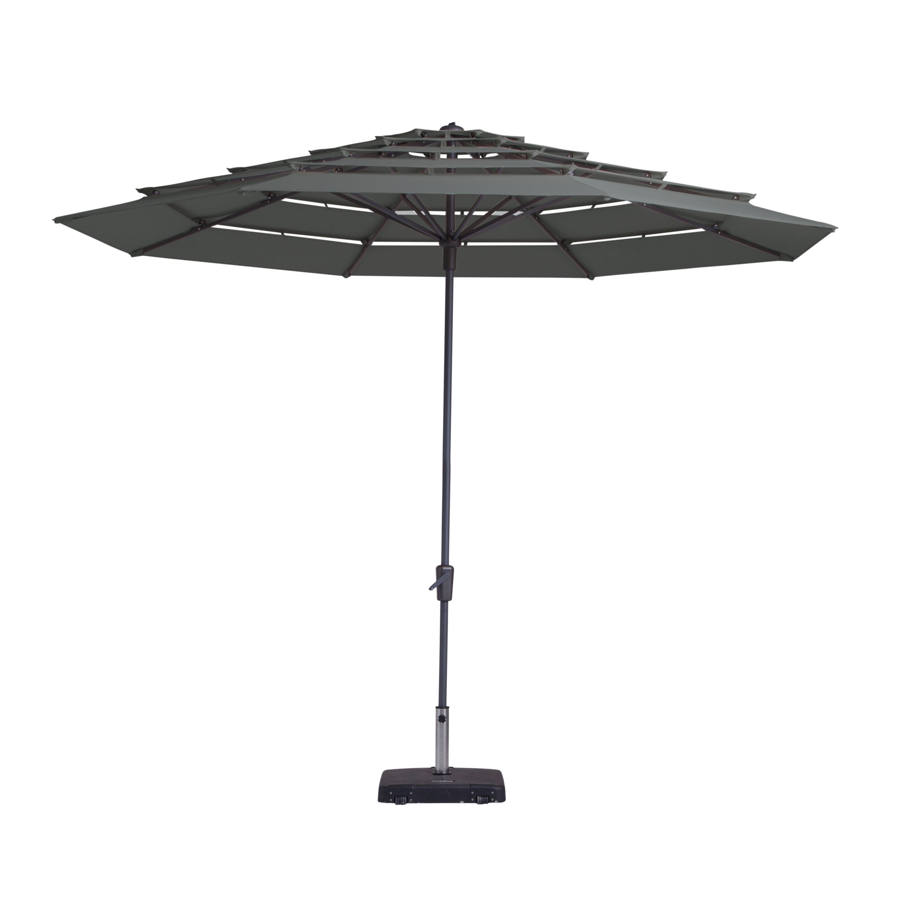 Madison Syros Open Air Rund Grau Sonnenschirm 350 cm