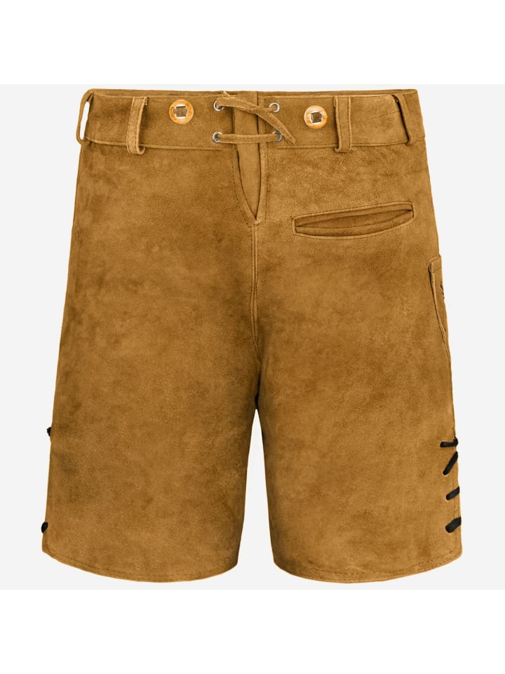 PAULGOS Lederhose Kurz Echtleder HK4 in Hellbraun günstig kaufen