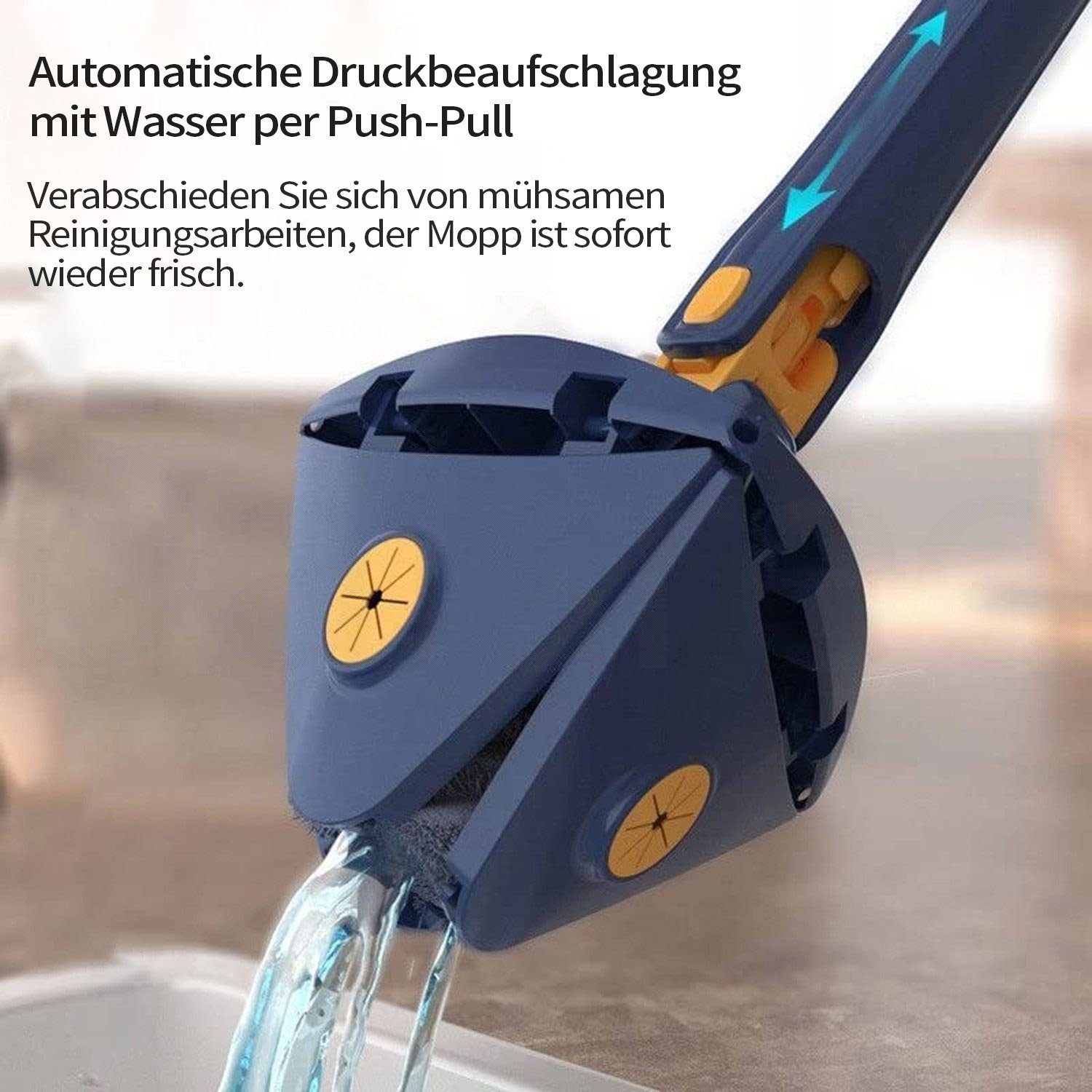 Daisred Wischmopp Wischmopps Einziehbarer Drehbarer Verstellbarer