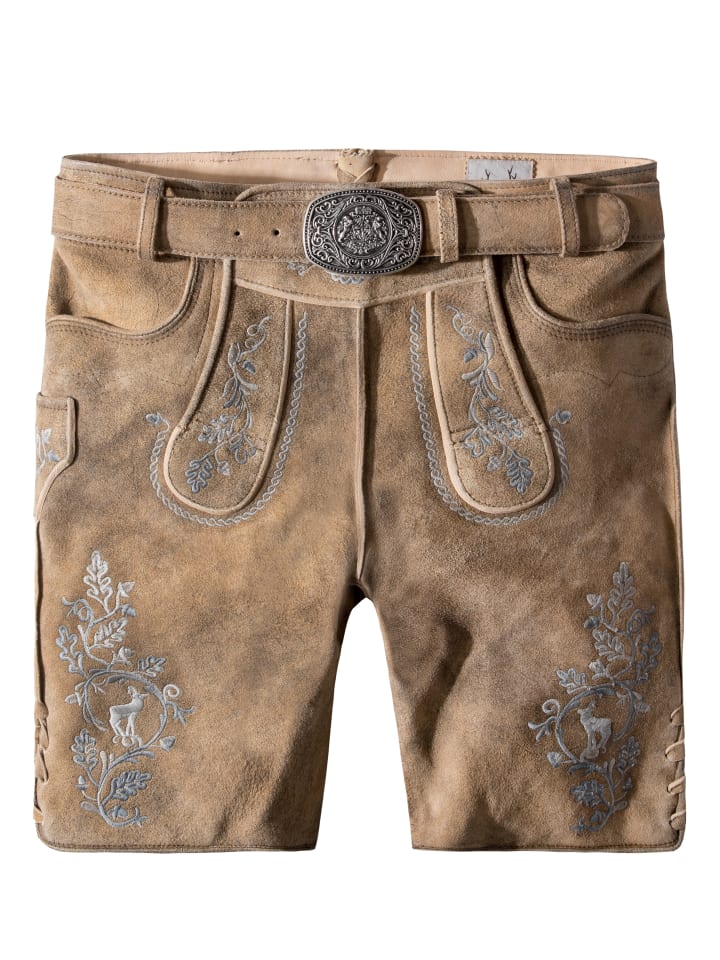 Stockerpoint Stockerpoint Trachtenlederhose Girgl in senf gespeckt-grau günstig kaufen