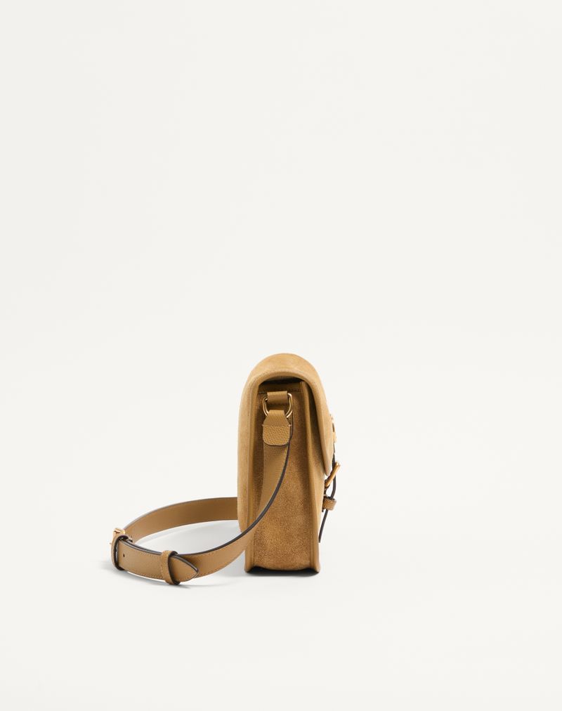 Bolsa de ombro Valentino Garavani Antibes em camurça