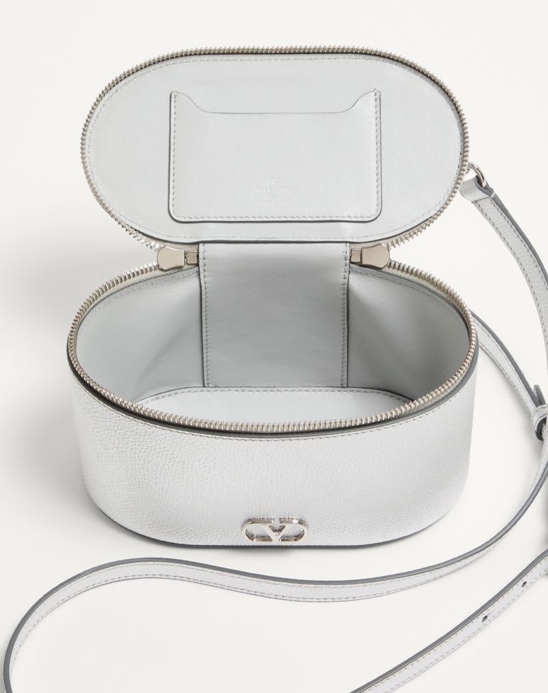 Mini Vanity Bag VLogo Signature In Vitello Granato Laminato