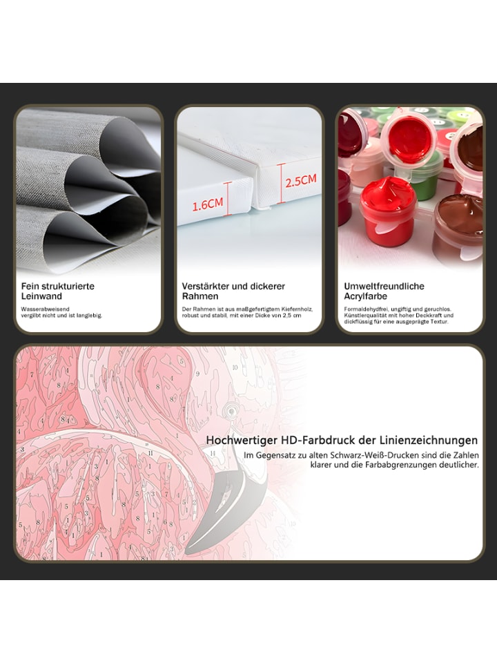 ARTNANAS Mini Malen nach Zahlen 4er/6er Set-