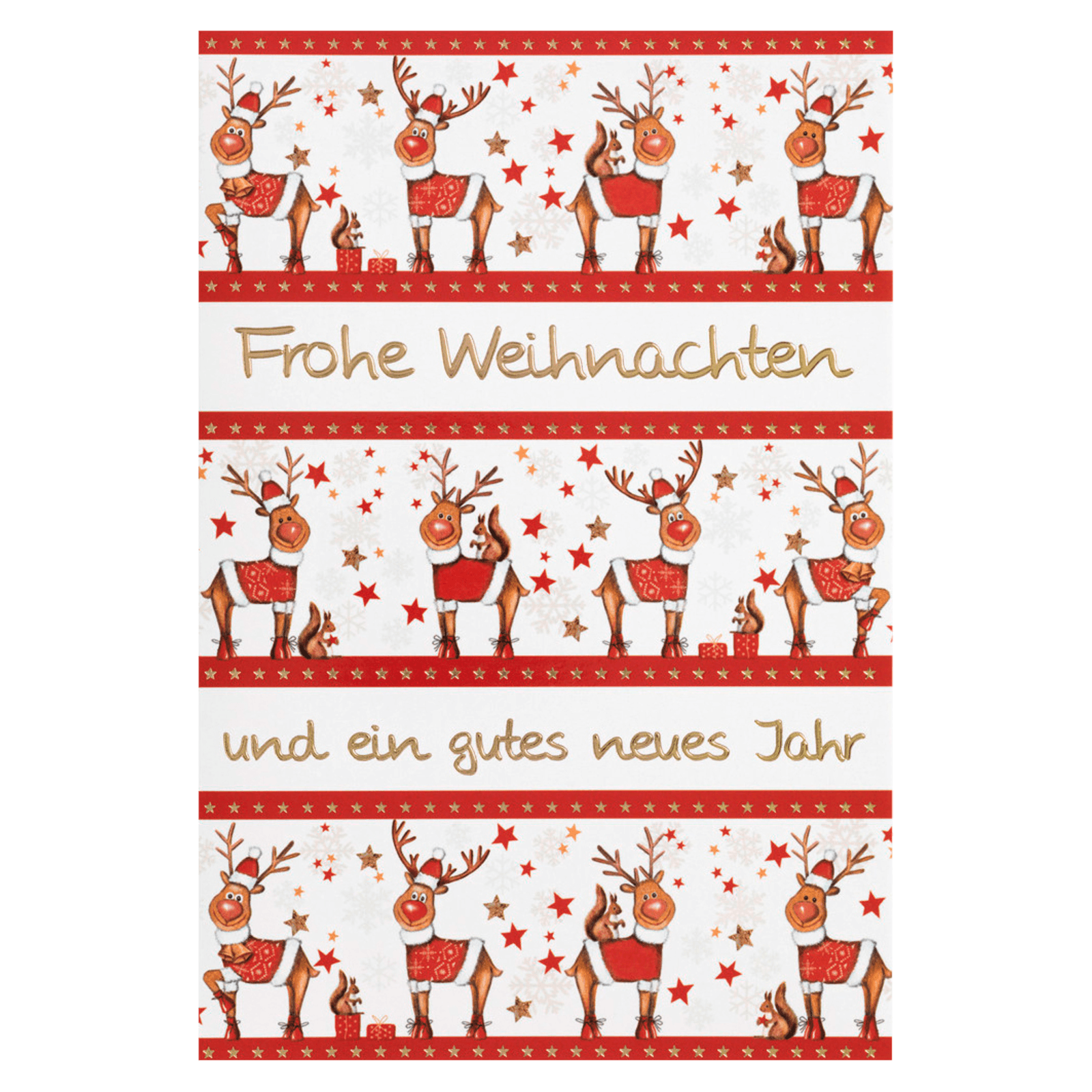 Weihnachtskarte Rentier 1 Stück
