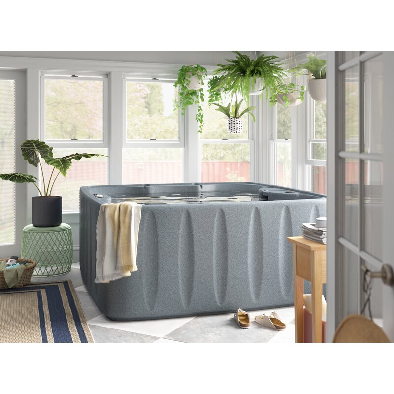 Aquarest Spas, Powered By Jacuzzi® Pumps 6 - Person 29 - Jet Square Plug And Play Hot Tub with Ozonator