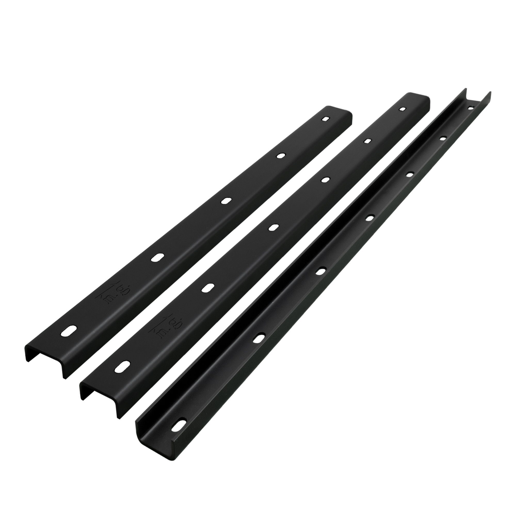 Natural Goods Berlin Möbelleiste Gratleiste U-FORM, (3er Set, 3-St), Unterbau, Versteifung, Verstrebung, Tischplatten, 60cm, Schwarz